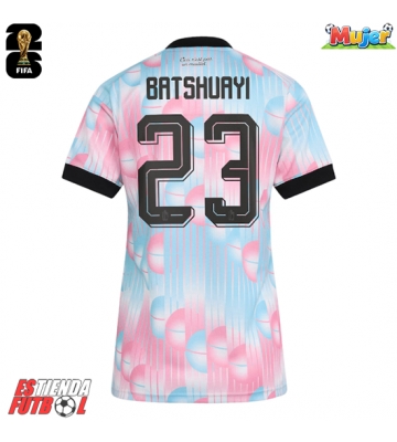 Bélgica Michy Batshuayi #23 Segunda Equipación Mujer Mundial 2026 Manga Corta